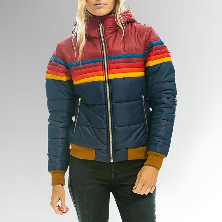 Marietta  | Zip-Up Jacket with Rainbow Stripes