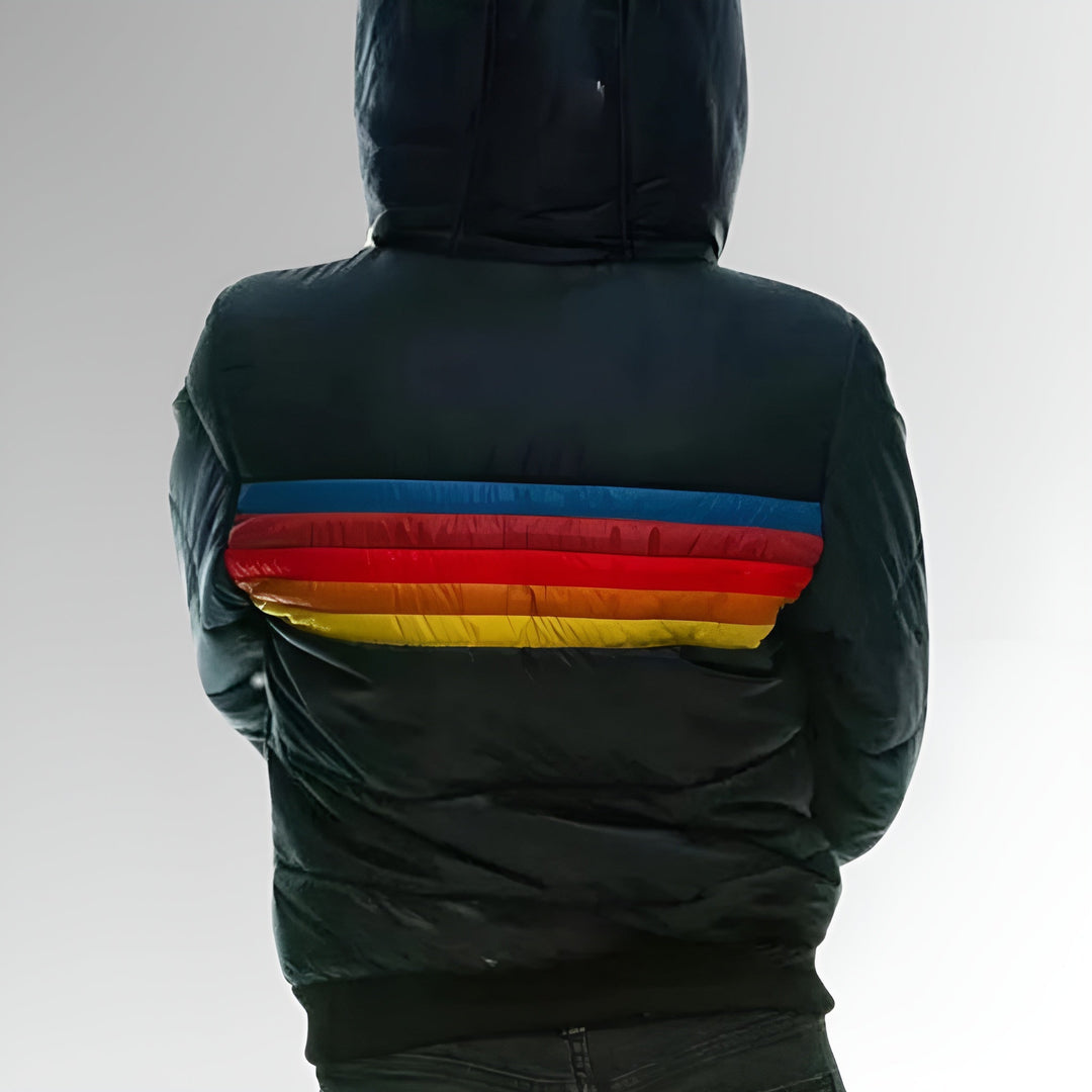 Marietta  | Zip-Up Jacket with Rainbow Stripes